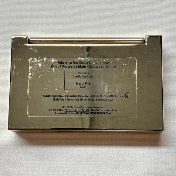 Bobbi Brown Glow To Go Platinum Sparkle Illuminator/French Pink Blush Full Size - Picture 3 of 4